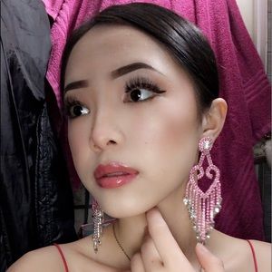 MKHjewelry Hmong Heart Rhinestones Earring